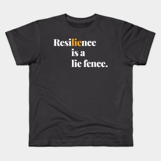 Clever Resilience: A Minimalistic Typography Design Kids T-Shirt